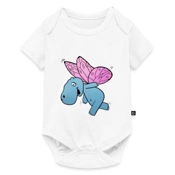 Nilpferd Schmetterling - Baby Premium Kurzarmbody - Weiß - Vorne