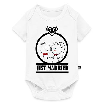 married couple just married 001 - Baby Premium short-sleeve bodysuit - white - Front