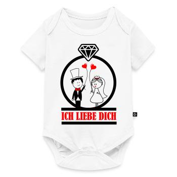 ich liebe dich 002 - Baby Premium Kurzarmbody - Weiß - Vorne