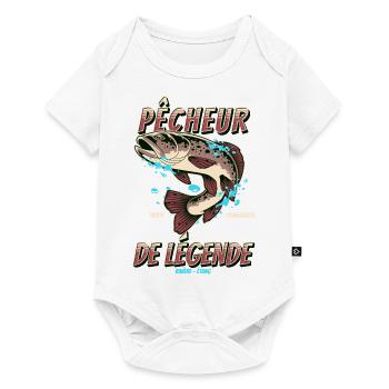Je suis un pêcheur de légende, cadeau pêche - Body à manches courtes Premium Bébé - blanc - Devant