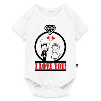 i love you 2 - Baby Premium short-sleeve bodysuit - white - Front