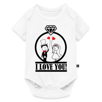 love you 1 - Baby Premium short-sleeve bodysuit - white - Front