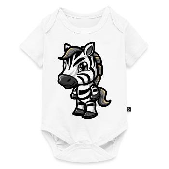 zebra - Baby Premium short-sleeve bodysuit - white - Front