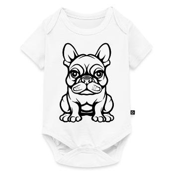 Bulldogg Dog Comic - Baby Premium short-sleeve bodysuit - white - Front