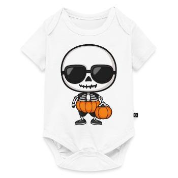 Zombie Halloween Squelette Cool - Body à manches courtes Premium Bébé - blanc - Devant