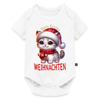 My First Christmas Cute Cat - Baby Premium short-sleeve bodysuit - white - Front