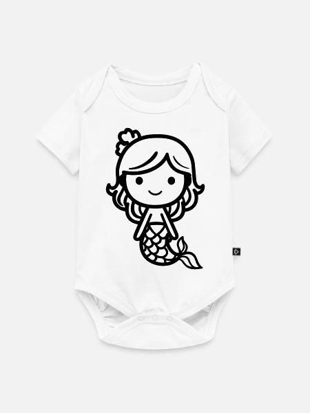 Meerjungfrau - Baby Premium Kurzarmbody - Weiß