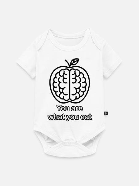 Apple Brain - Vous êtes ce que vous mangez design - Body à manches courtes Premium Bébé - blanc