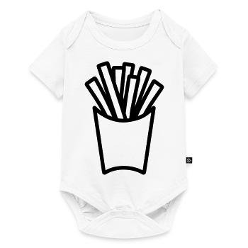 Pommes frites - Baby Premium Kurzarmbody - Weiß - Vorne