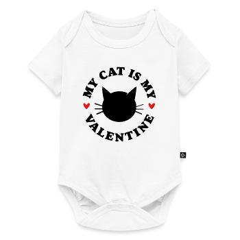 My Cat is my Valentine - Baby Premium short-sleeve bodysuit - white - Front