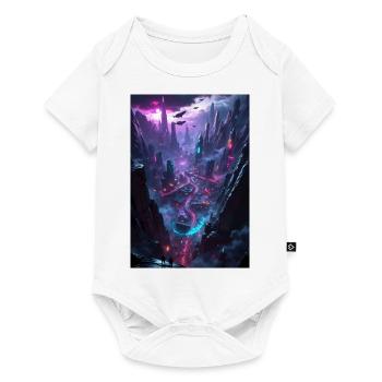 A city in the cyberpunk valley - Baby Premium short-sleeve bodysuit - white - Front