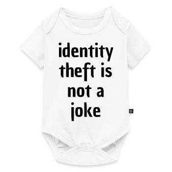 Le vol d’identité n’est pas une blague - Body à manches courtes Premium Bébé - blanc - Devant