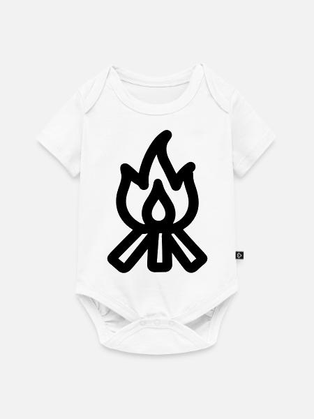 Lagerfeuer - Baby Premium Kurzarmbody - Weiß