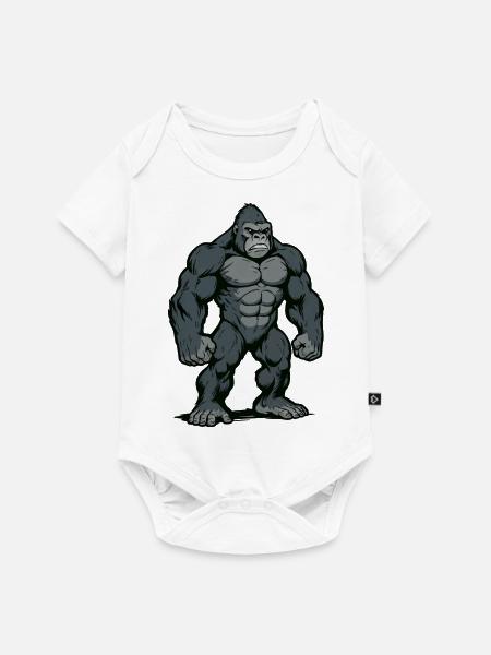 gorilla - Baby Premium Kurzarmbody - Weiß
