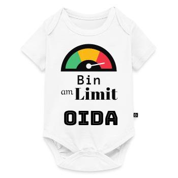 Spruch: bin am Limit oida - Baby Premium Kurzarmbody - Weiß - Vorne