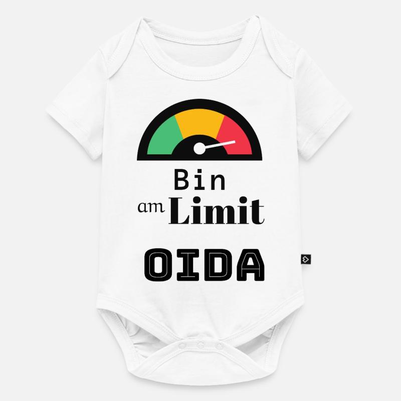 Spruch: bin am Limit oida - Baby Premium Kurzarmbody - Weiß