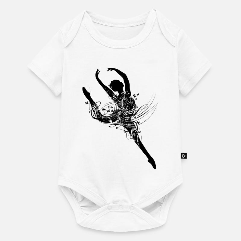 Une danseuse de ballet en robe de ballet imaginati - Body à manches courtes Premium Bébé - blanc