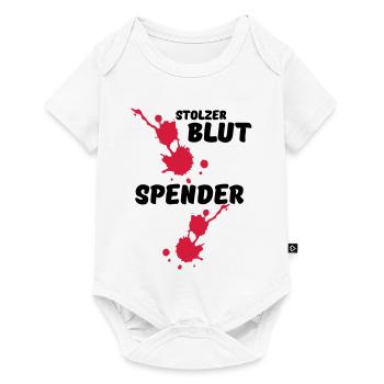 Stolzer Blutspender Blut Spende Geschenk Medizin - Baby Premium Kurzarmbody - Weiß - Vorne