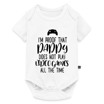 I'm proof that daddy ... gamer dad father - Baby Premium short-sleeve bodysuit - white - Front