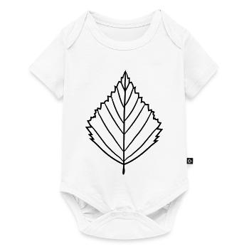 silhouette birch leaf tree plant shape clip art desig - Baby Premium short-sleeve bodysuit - white - Front