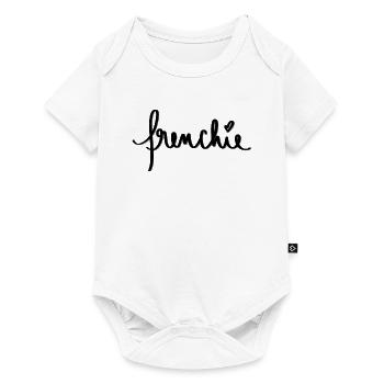 Französische Bulldogge Frenchie - Baby Premium Kurzarmbody - Weiß - Vorne