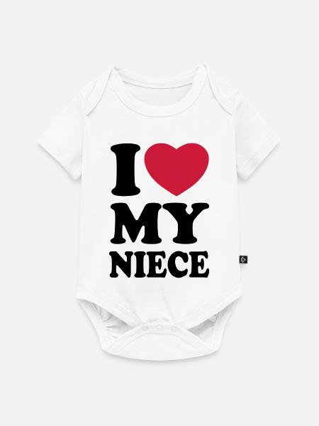 I love my niece - Ik hou van mijn nichtje - Premium kortærmet baby-body  - hvid