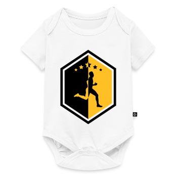 Course à Pied / Running / Jogging / Coureur - Body à manches courtes Premium Bébé - blanc - Devant