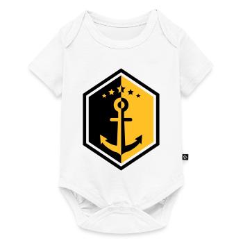 Marin / Marine / Bâteau / Ancre / Mer - Body à manches courtes Premium Bébé - blanc - Devant