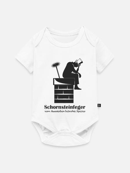 Schornsteinfeger auf Kamin Kaminfeger - Baby Premium Kurzarmbody - Weiß