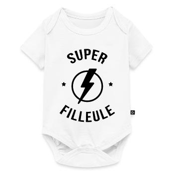 Filleul Filleule Baptême Parrain Marraine - Baby Premium short-sleeve bodysuit - white - Front