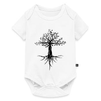 arbre arbre nature protection symbole cadeau forêt - Body à manches courtes Premium Bébé - blanc - Devant
