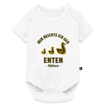 Ente Enten Füttern Baby Entenliebhaber Geschenk - Baby Premium Kurzarmbody - Weiß - Vorne
