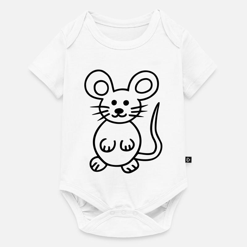 Maus, Mausi - Baby Premium Kurzarmbody - Weiß