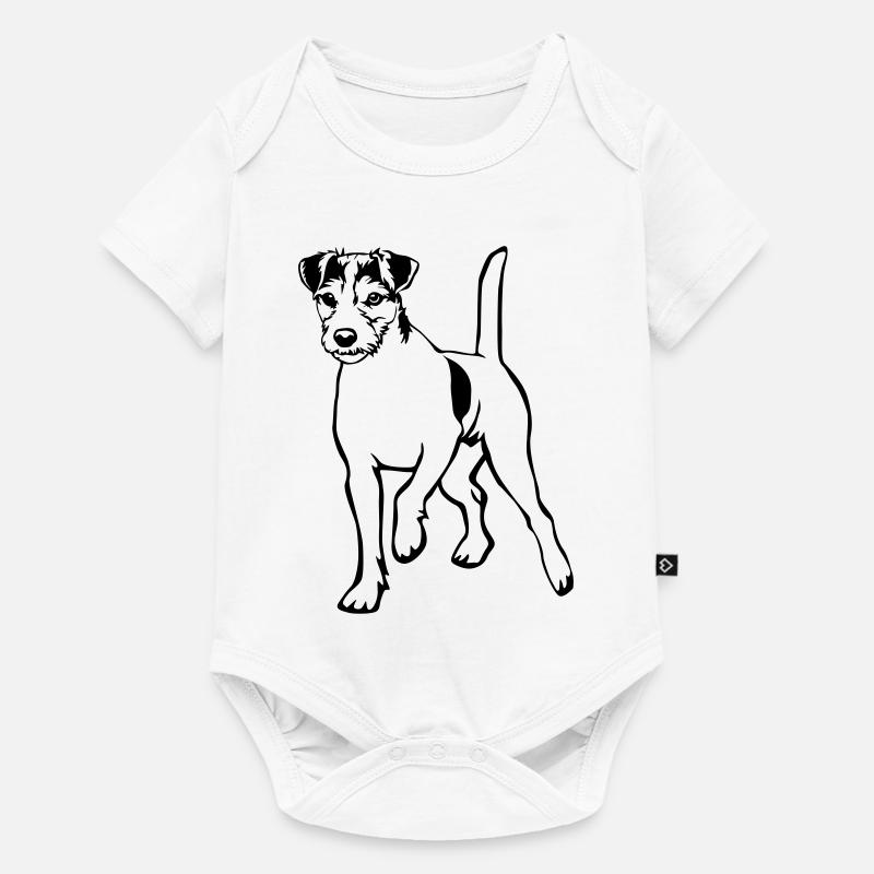 Parson Russell Terrier - Baby Premium Kurzarmbody - Weiß