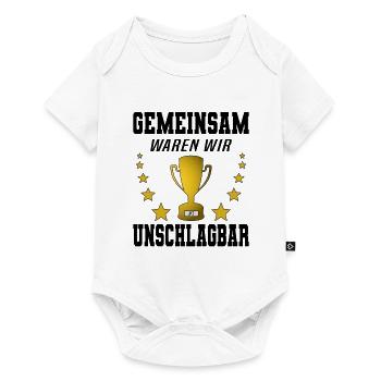 Pokal Abschiedsgeschenk Kollege Kollegin - Baby Premium Kurzarmbody - Weiß - Vorne