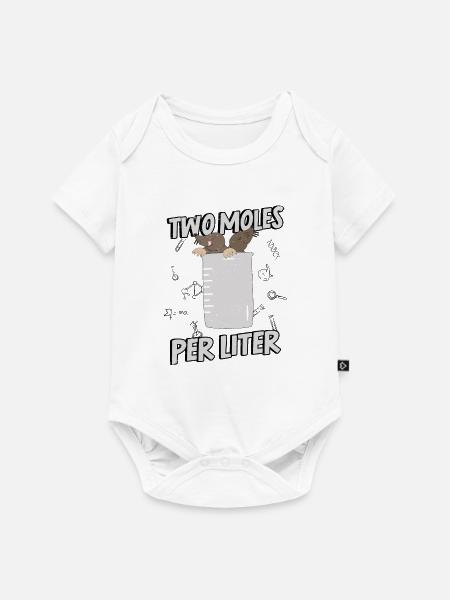 Maulwurf Labor Pun Wortwitz Liter Chemiker Chemie - Baby Premium Kurzarmbody - Weiß