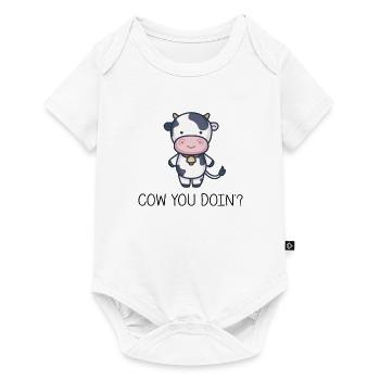 Cowshed Farm Dairy Cow Farmer Child Cow Cows - Baby Premium short-sleeve bodysuit - white - Front