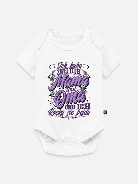 Mama Oma - Baby Premium Kurzarmbody - Weiß