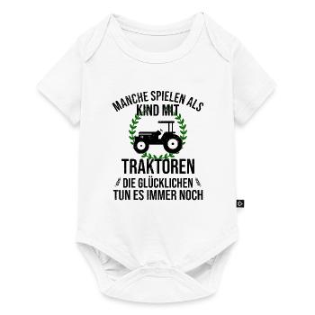Farmer Farmer Tractor Tractor Happy Childhood - Baby Premium short-sleeve bodysuit - white - Front