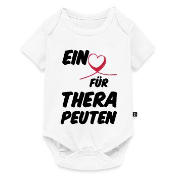 Herz für Therapeuten Geschenk - Baby Premium Kurzarmbody - Weiß - Vorne