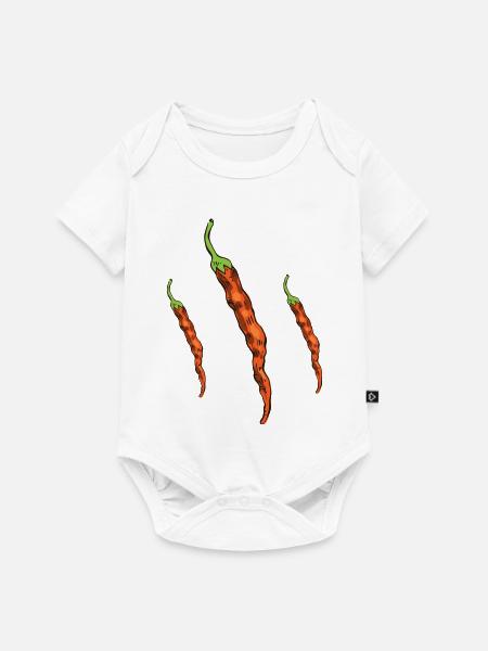Chilischoten - Baby Premium Kurzarmbody - Weiß