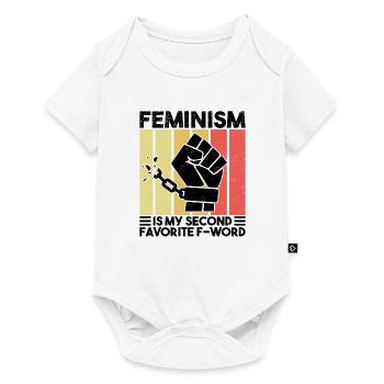 Féminisme Égalité Women’s Power Slogan - Body à manches courtes Premium Bébé - blanc - Devant
