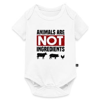 Veganer Veganismus Fleischlos Veganes Leben - Baby Premium Kurzarmbody - Weiß - Vorne