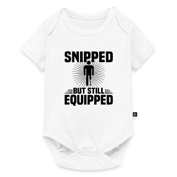 Amputiert Invalide Prothese Handicap Rollstuhl - Baby Premium Kurzarmbody - Weiß - Vorne