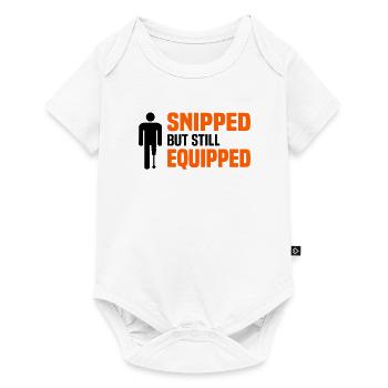 Amputiert Invalide Prothese Handicap Rollstuhl - Baby Premium Kurzarmbody - Weiß - Vorne