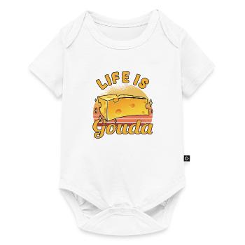 Käsefan Cheese Cheese lover Gouda Hard Cheese - Baby Premium short-sleeve bodysuit - white - Front
