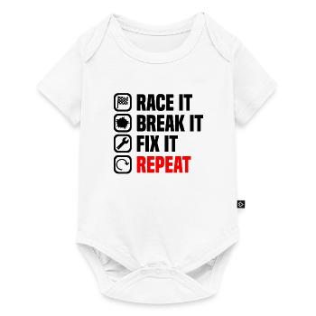 Muscel Car V8 Turbocompresseur Tuning Voiture de course - Body à manches courtes Premium Bébé - blanc - Devant