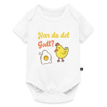 Chick asks the Egg: Are you alright? - Baby Premium short-sleeve bodysuit - white - Front