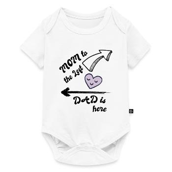 Maman à gauche et papa à droite - Body à manches courtes Premium Bébé - blanc - Devant