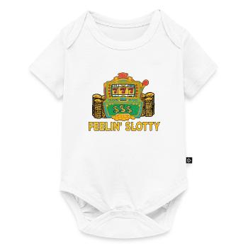 Casino Gambling Slot Machine à sous Jeu de cartes - Body à manches courtes Premium Bébé - blanc - Devant